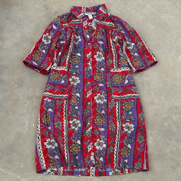 Coffee Coats Vintage Housecoat - Picture 1 of 5